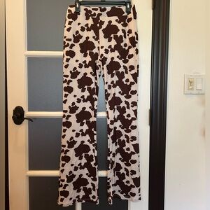 COW PRINT yoga-style pants
